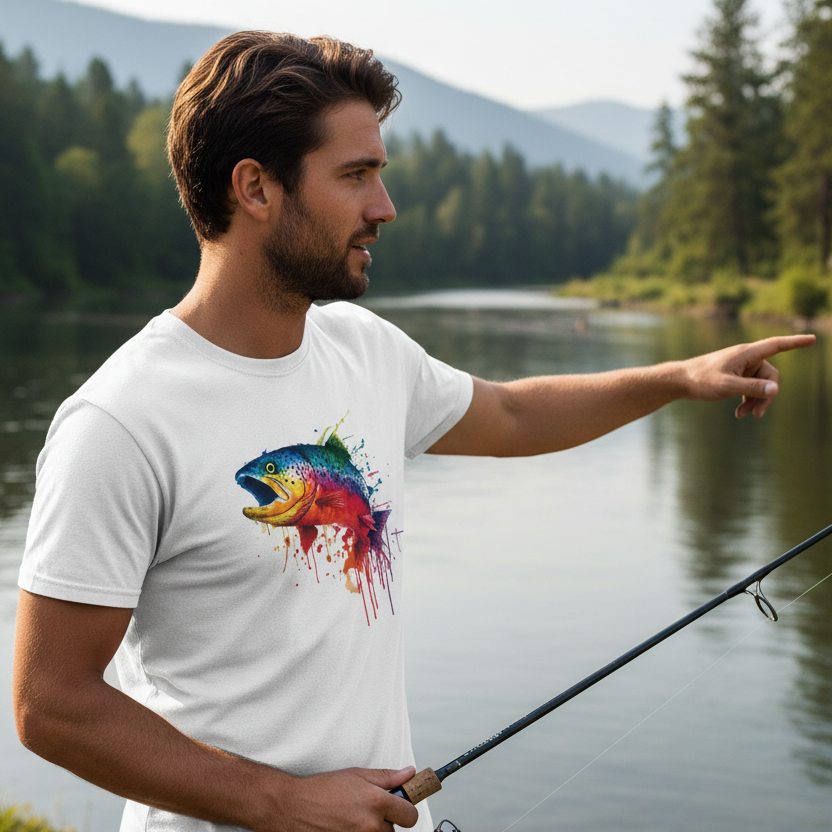 Graffiti Trout Graphic T-Shirt