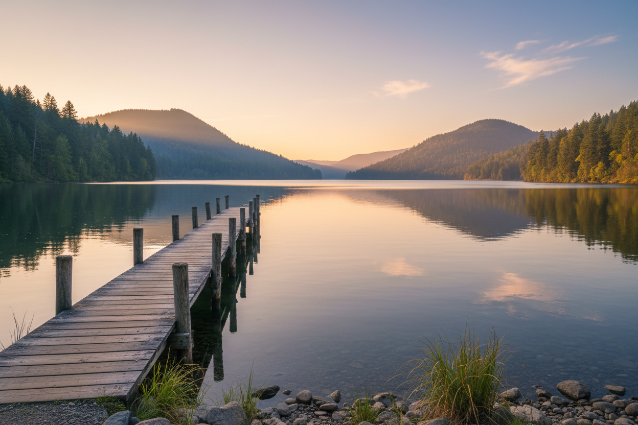 Lake with Dock Banner